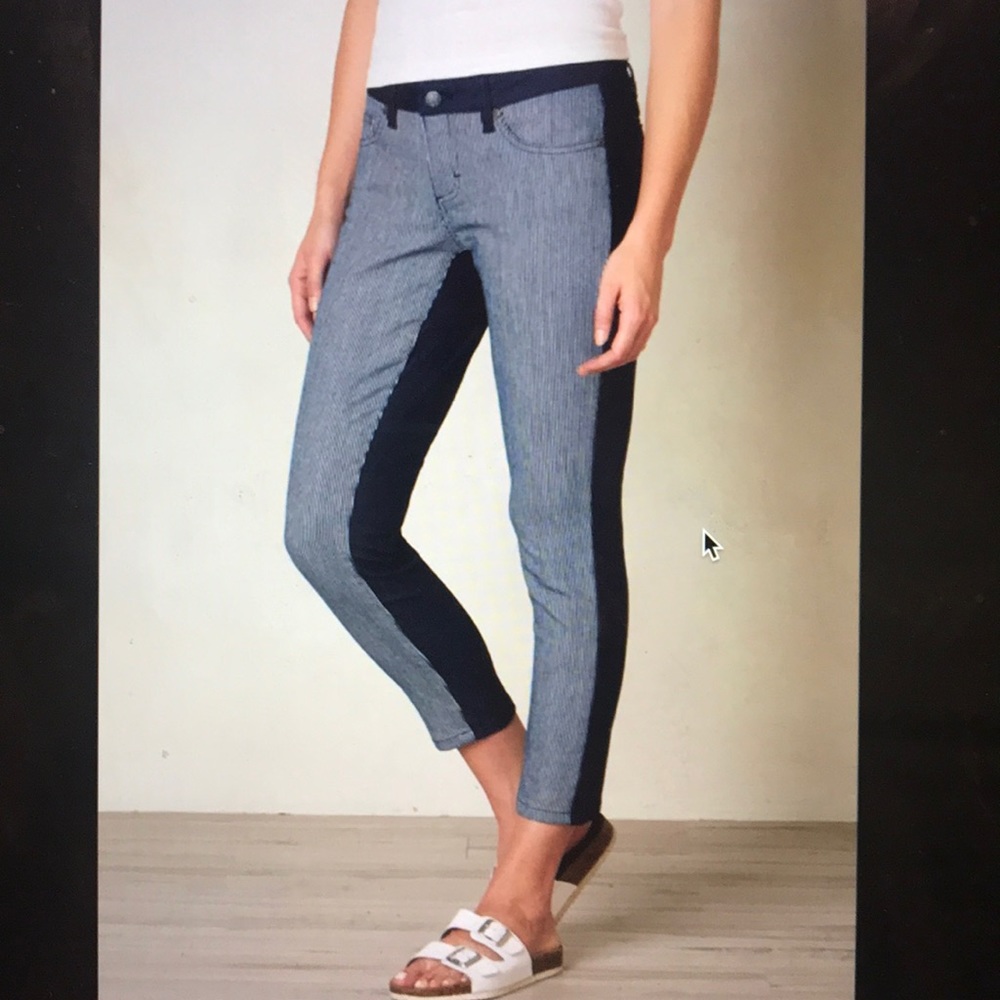 Prana Indigo Stripe Kara Jett Capri